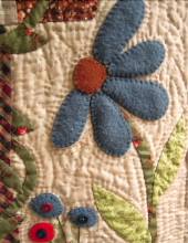 flower image on quilt