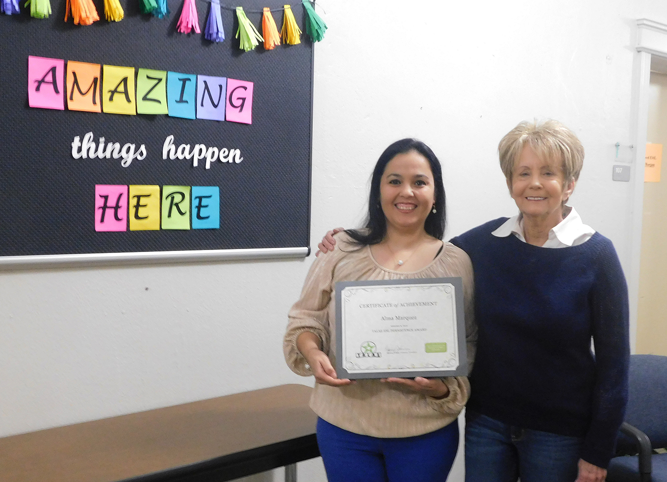 Alma Marquez receives award