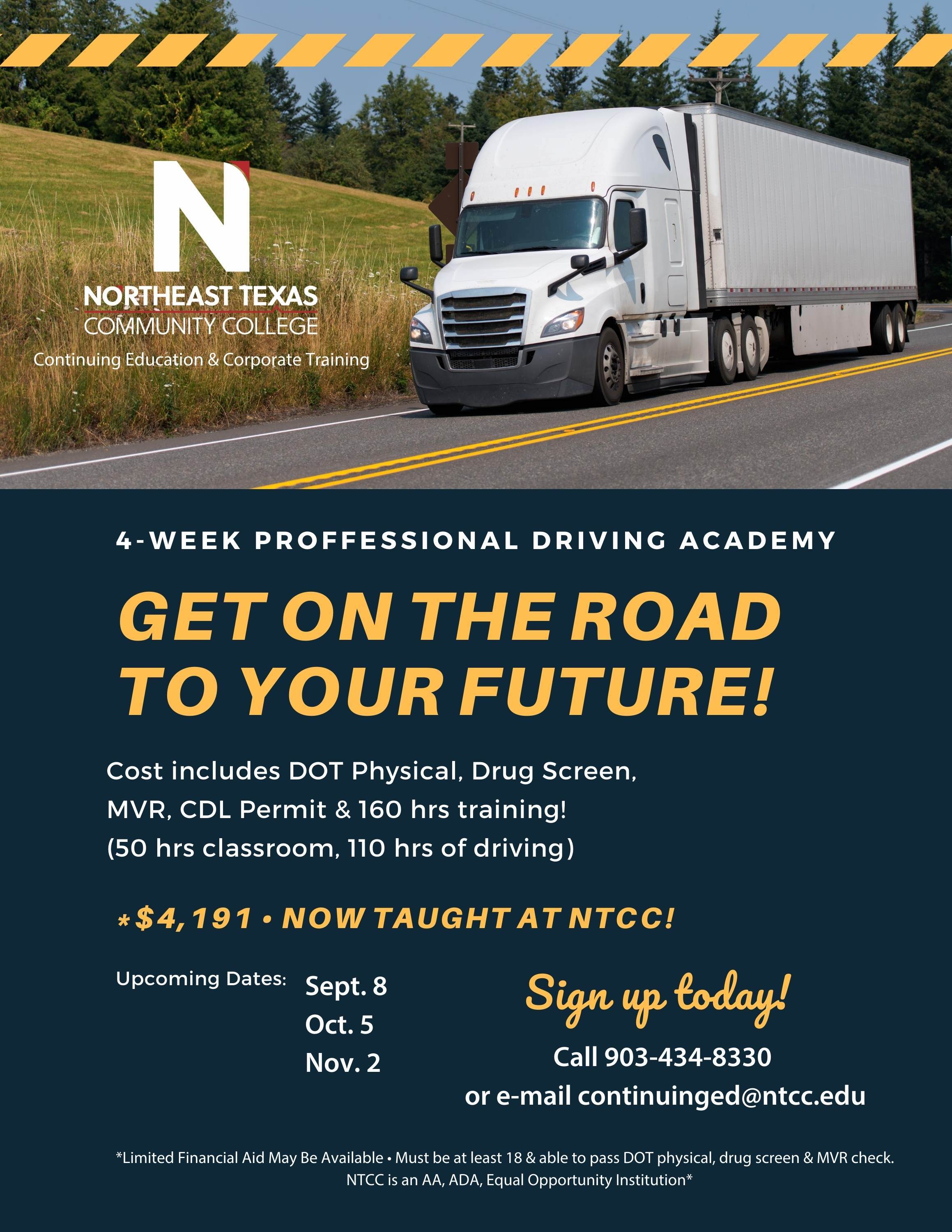 truck driving flyer