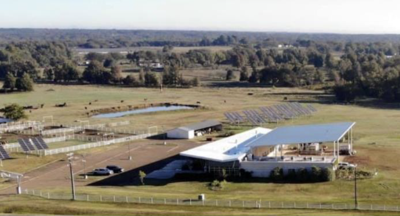 aerial shot of NTCC farm