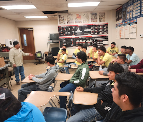 CAPPED students learn about welding. 