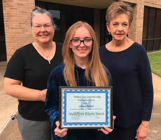 Chitsey winner with professors