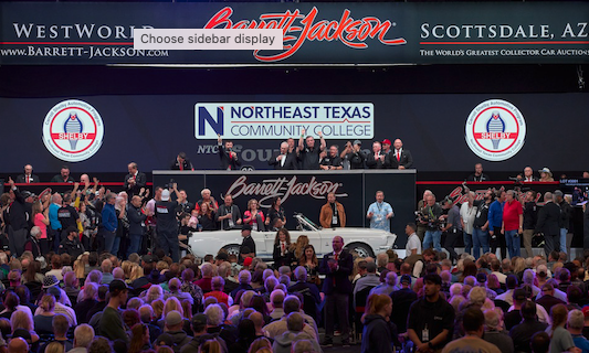 car on stage at barrett-jackson