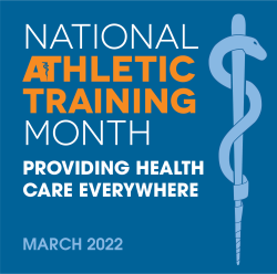 athletic training month graphic