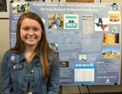 Alyssa Ochoa’s Poster on the History of the Texas Dairy Business