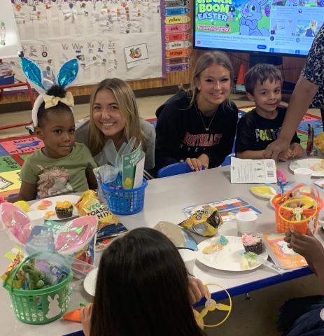 Business club students with Head Start