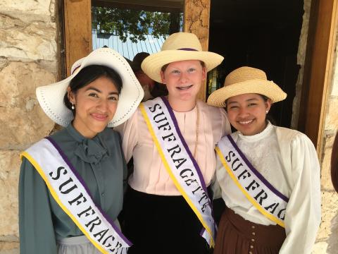 girls as suffragettes