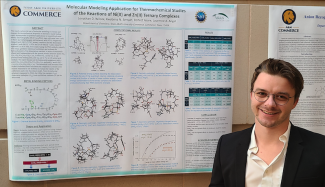 Wilcox with research poster