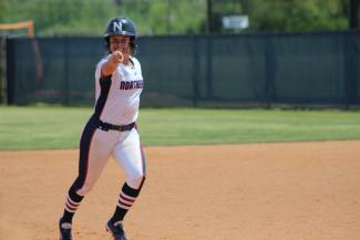 Shea Nelson with a homerun for the Eagles