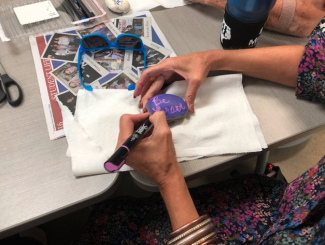 painting a rock