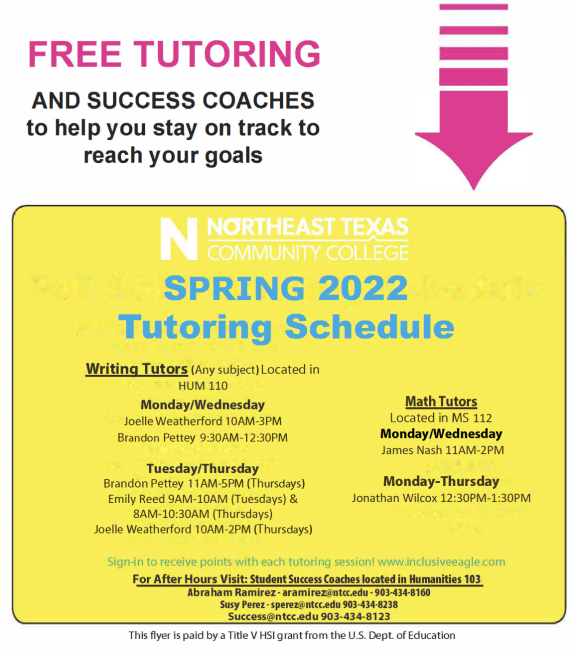 tutoring schedule