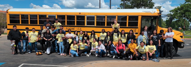 MPISD kids in front of bus