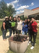 Dual credit students with planter