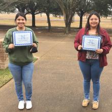 Lopez and Rodriguez with certificates