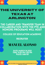 UT Arlington recruiter flyer