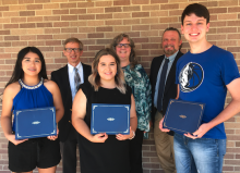 Bonnie Spencer winners with professors