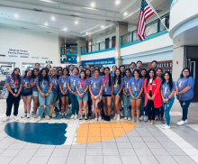 upward bound group at tarmac