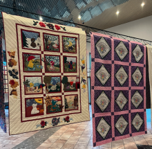 quilts on display