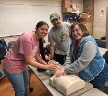 psi beta students with cpr dummy